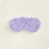 Curly purple Warmies eye mask with microwavable lavender-scented plush design.