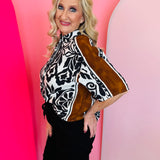 Black Mosaic Top