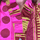 Pink Mixed Print Puff Sleeve Top