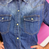 Denim Button Up Top
