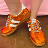 Corky's Heads Up Orange Metallic Sneakers