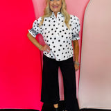 Black & White Polka Dot Top