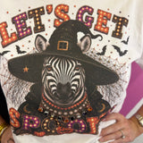 Jewel Collared Let's Get Spooky Zebra (White)