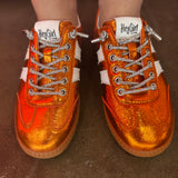 Corky's Heads Up Orange Metallic Sneakers