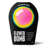 Pink and blue Flower Bath Bomb with primrose scent and hidden surprise inside.