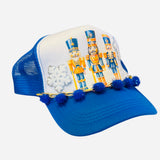 Nutcracker Blue Pom Trucker Hat