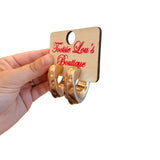Chunky Molten Gold Hoop Earrings
