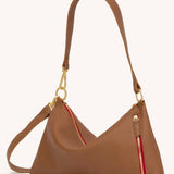 Hammitt Kyle Med Mahogany Pebble/Brushed Gold Red Zip