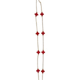 Red Clover Enamel Necklace