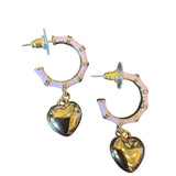 Blush Pink & Heart Earrings