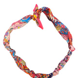Pink floral knitted silk scarf