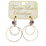 Pastel Pink Double Hoop Earrings