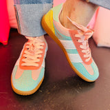 Mint Multicolored Rhinestone Lennon Sneakers