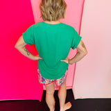 Whitney Green Woven Blouse