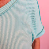 Mint Corded Top