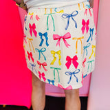Midnight Bow Neon Pastel Skort