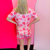 Spotted In Bloom Ruffle Pajama Set