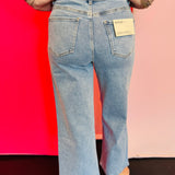 Bayeas Pearl Embellished Flower Jeans