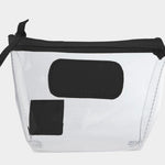 Jon Hart Airport Chico clear TSA-compliant travel pouch with black Natural Leather trim, flat bottom, and zippered brass closure—perfect for carrying 3oz liquids and travel essentials.