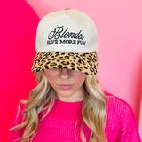 Blondes Have More Fun Leopard Cap