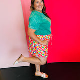 Bright Blooms Floral Skort
