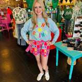 Sunshine Chenille & Sequin Patch Pullover