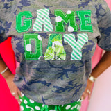 Green Game Day Patchwork Camo Tee
