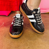 Corky's Heads Up Black Metallic Sneakers