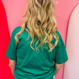 Jewel Collared Green Football Tee