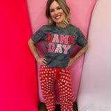 Red Game Day Patchwork Camo Tee