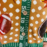 Queen Of Sparkles Light Brown Polka Dot Fall Football Button Up Cardigan