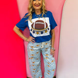 Football Denim Barrel Jogger Pants