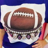 PREORDER: Jewel Collared Purple Football Tee