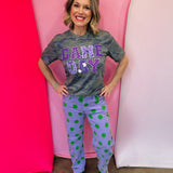 Purple Game Day Appliquéd Camo Tee