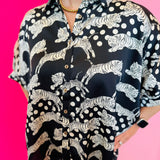 Tiger Mix Polkadot Printed Top