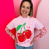 Keigan Cherry Picnic Mesh Top