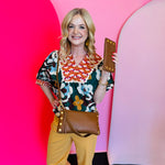 Hammitt Kyle Sml - Mahogany - A slouchy, mahogany brown luxury leather bag with gold hardware, shown with its three strap options.