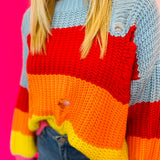 Stripe Crochet Sweater (Oversized)