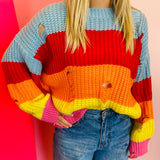 Stripe Crochet Sweater (Oversized)