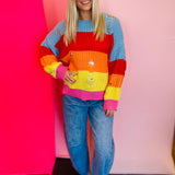 Stripe Crochet Sweater (Oversized)