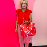 Red Polka Dot Tote Bag