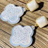 Ice Geo Flower Acrylic Earrings