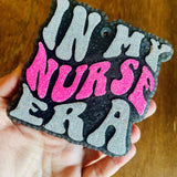 Nurse themed car freshener hanging with colorful design and long lasting scent