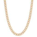 Blush Enamel Curb Chain Necklace