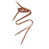 Leopard print shoelaces for sneakers.