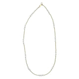 Gold filled and pearl beaded necklace with elegant waterproof design.