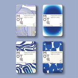 Blue Wave Motif sugarfree mint tin with blue and white abstract design.
