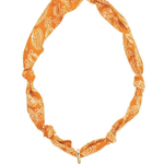 Oklahoma State Cowboys bandana scarf necklace with OSU logo detail.