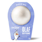 Olaf Bath Bomb with winter sparkle scent and surprise inside, inspired by Disney’s Frozen.