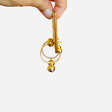 Gold Sphere Hoops